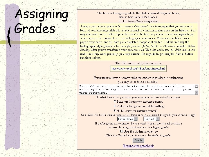 Assigning Grades 