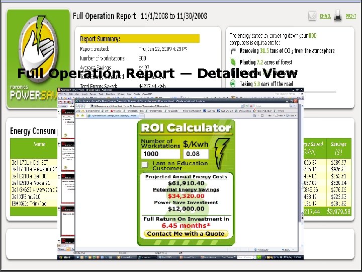 Full Operation Report — Detailed View 
