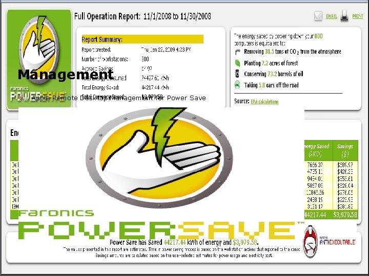 Management Apple Remote Desktop Management for Power Save 