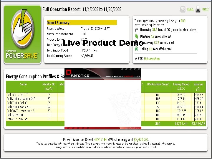 Live Product Demo 