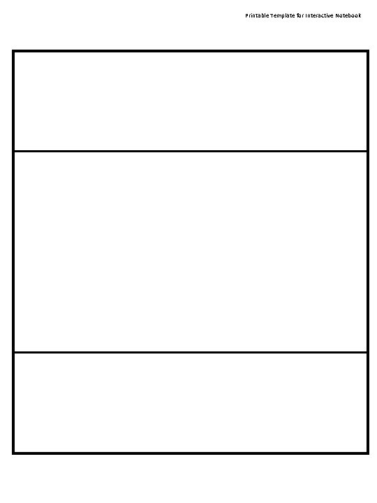 Printable Template for Interactive Notebook 