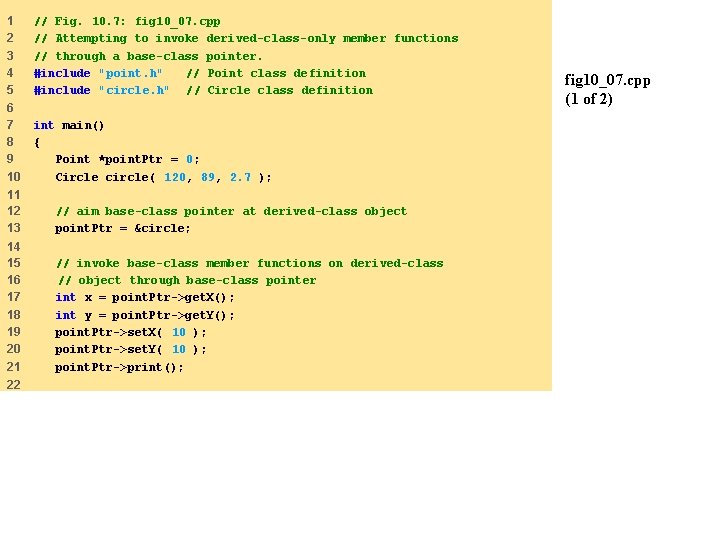 1 2 3 4 5 // Fig. 10. 7: fig 10_07. cpp // Attempting