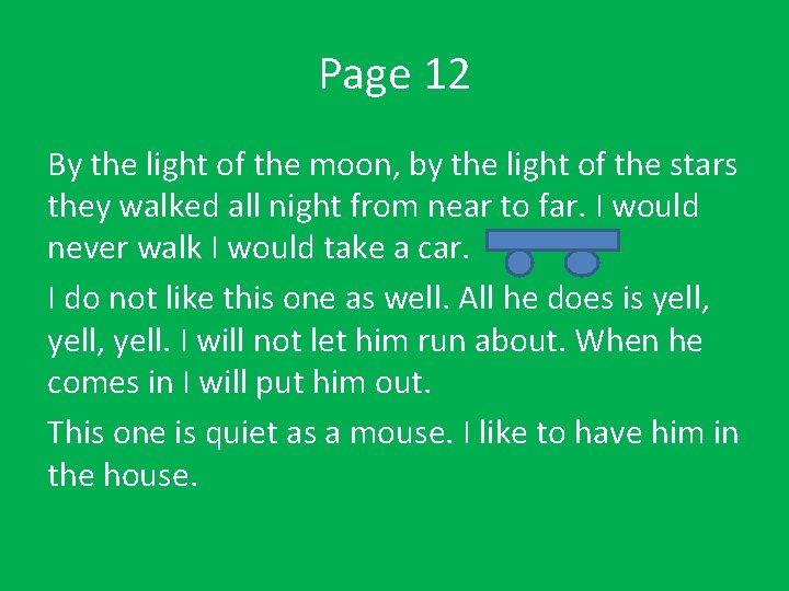 Page 12 By the light of the moon, by the light of the stars