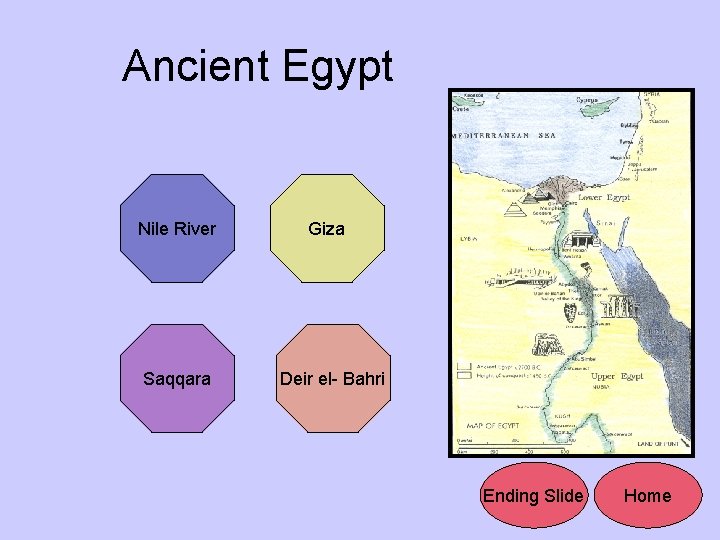 Ancient Egypt Nile River Saqqara Giza Deir el- Bahri Ending Slide Home 