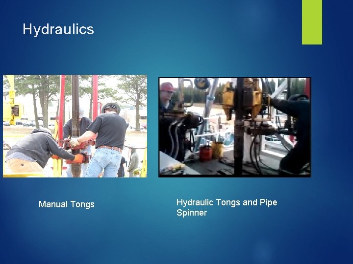 Hydraulics Manual Tongs Hydraulic Tongs and Pipe Spinner 