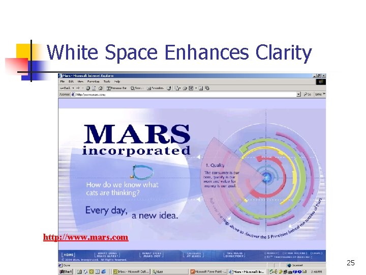 White Space Enhances Clarity http: //www. mars. com 25 