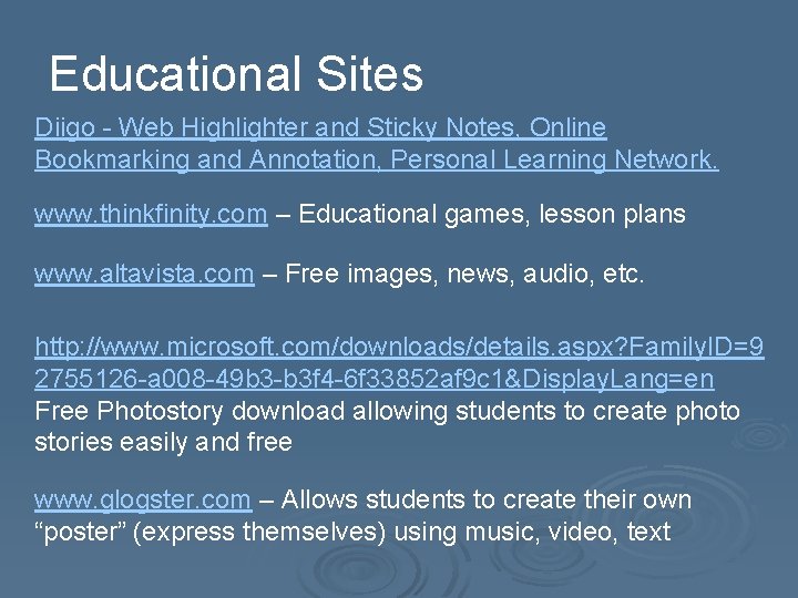 Educational Sites Diigo - Web Highlighter and Sticky Notes, Online Bookmarking and Annotation, Personal