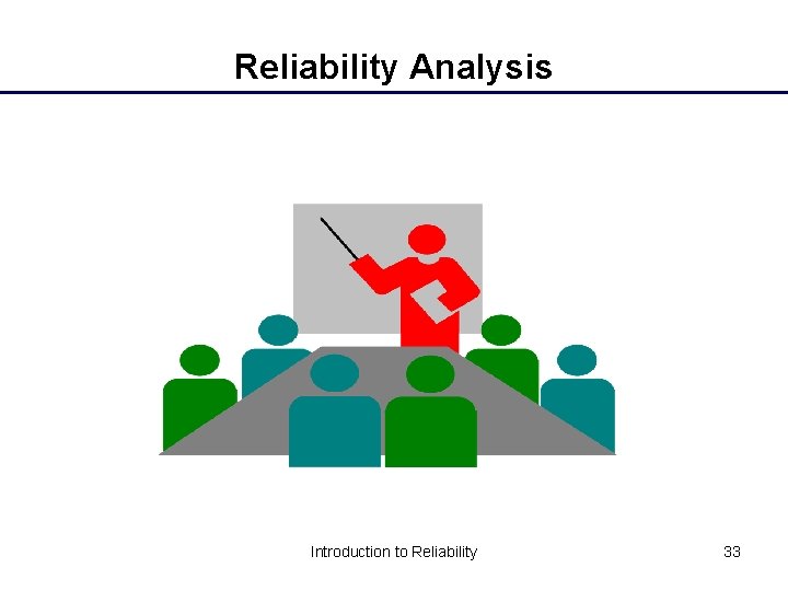 Reliability Analysis Introduction to Reliability 33 