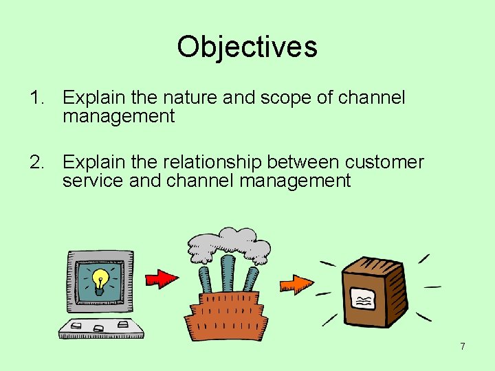 Objectives 1. Explain the nature and scope of channel management 2. Explain the relationship