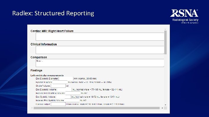 Radlex: Structured Reporting 