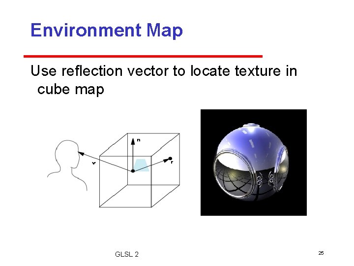 Environment Map Use reflection vector to locate texture in cube map GLSL 2 25