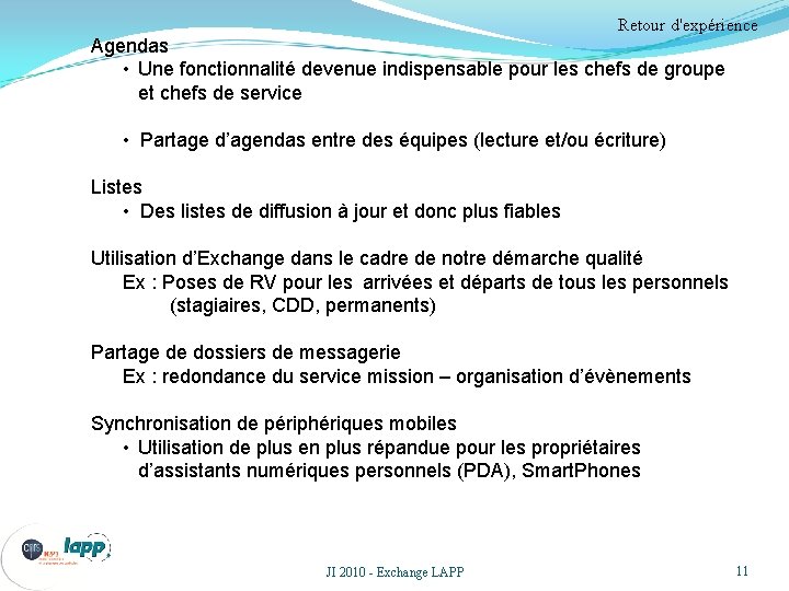 Retour d'expérience Agendas • Une fonctionnalité devenue indispensable pour les chefs de groupe et