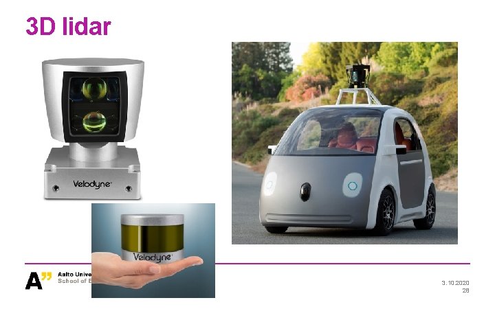3 D lidar 3. 10. 2020 28 