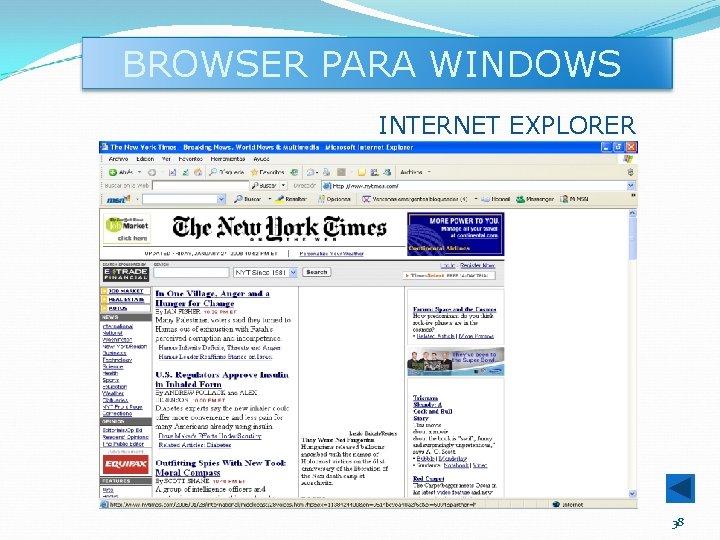 BROWSER PARA WINDOWS INTERNET EXPLORER 38 