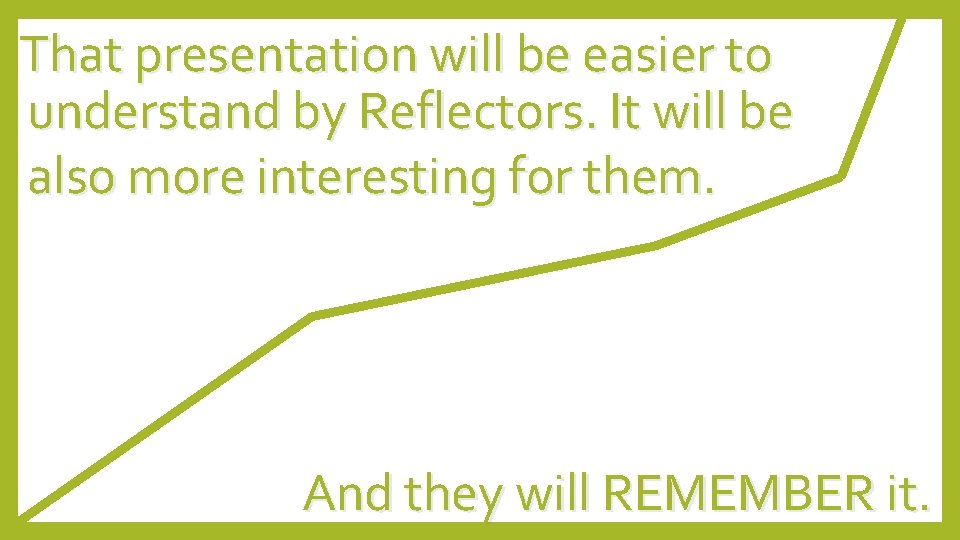 That presentation will be easier to understand by Reflectors. It will be also more