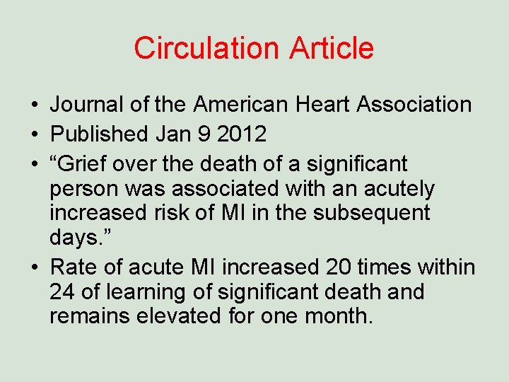 Circulation Article • Journal of the American Heart Association • Published Jan 9 2012