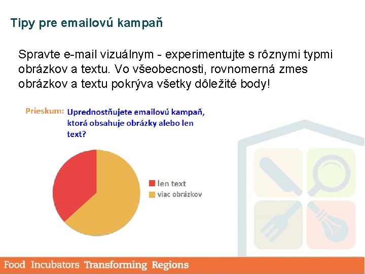 Tipy pre emailovú kampaň Spravte e-mail vizuálnym - experimentujte s rôznymi typmi obrázkov a