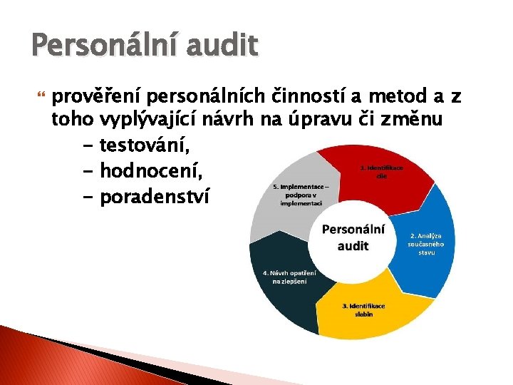 Personální audit prověření personálních činností a metod a z toho vyplývající návrh na úpravu