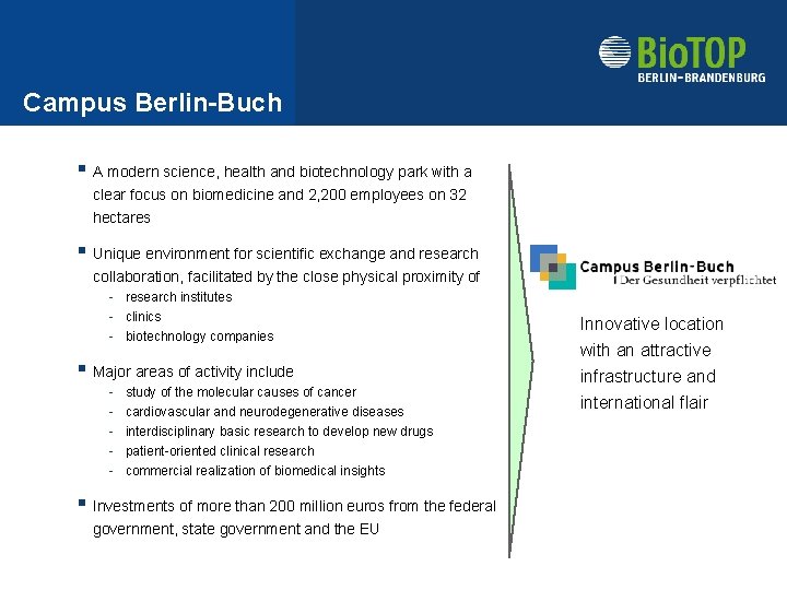 Campus Berlin-Buch § A modern science, health and biotechnology park with a clear focus