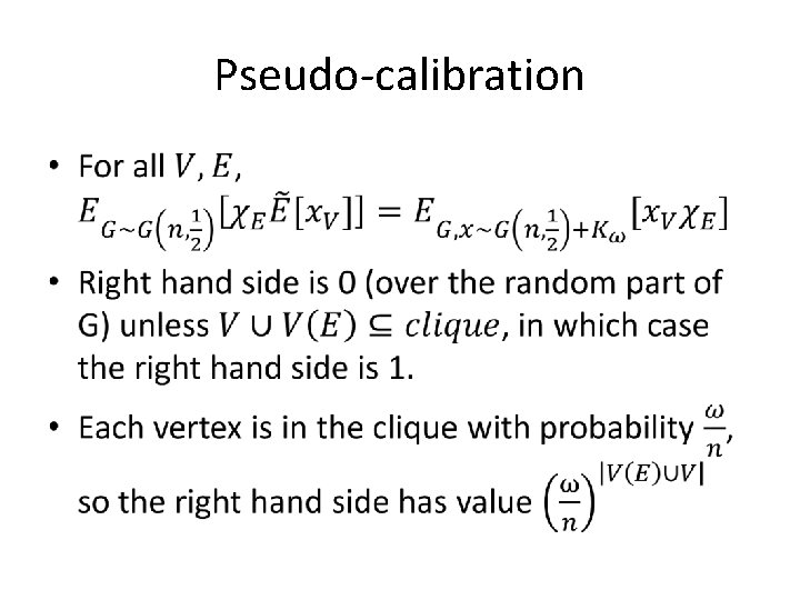 Pseudo-calibration • 