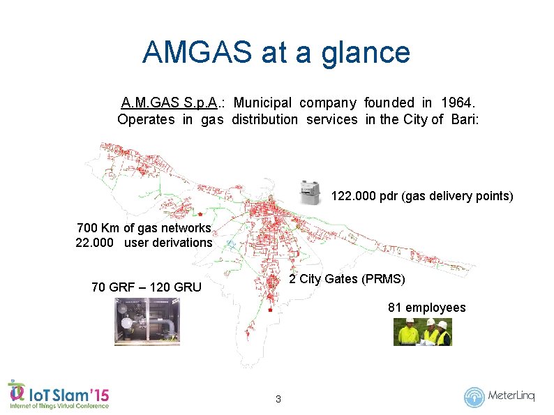 AMGAS at a glance A. M. GAS S. p. A. : Municipal company founded