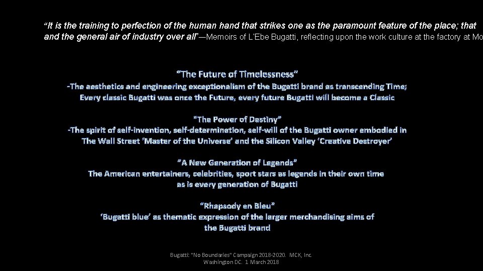 “It is the training to perfection of the human hand that strikes one as