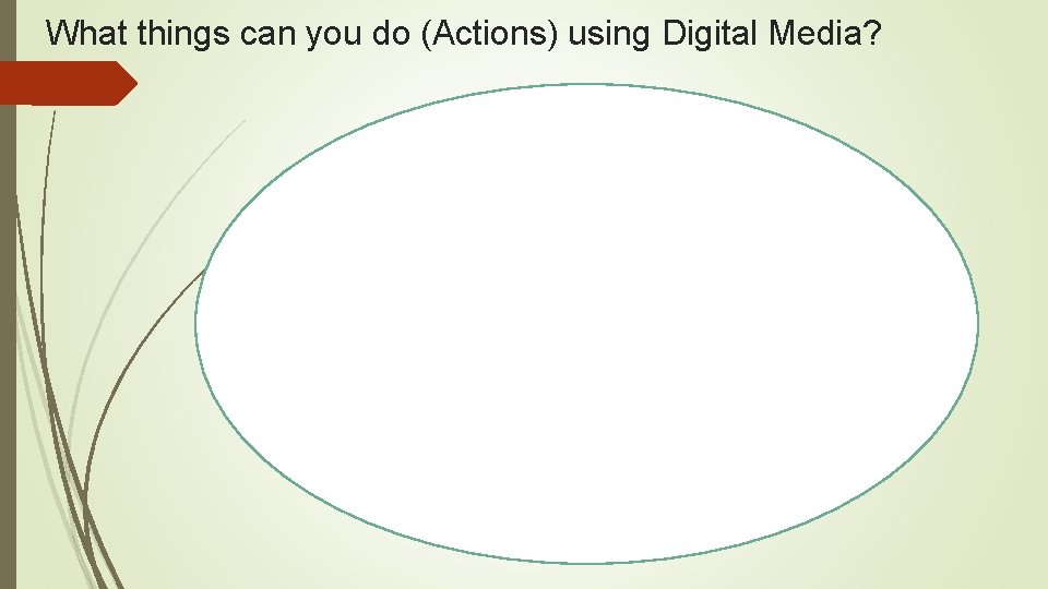 What things can you do (Actions) using Digital Media? 