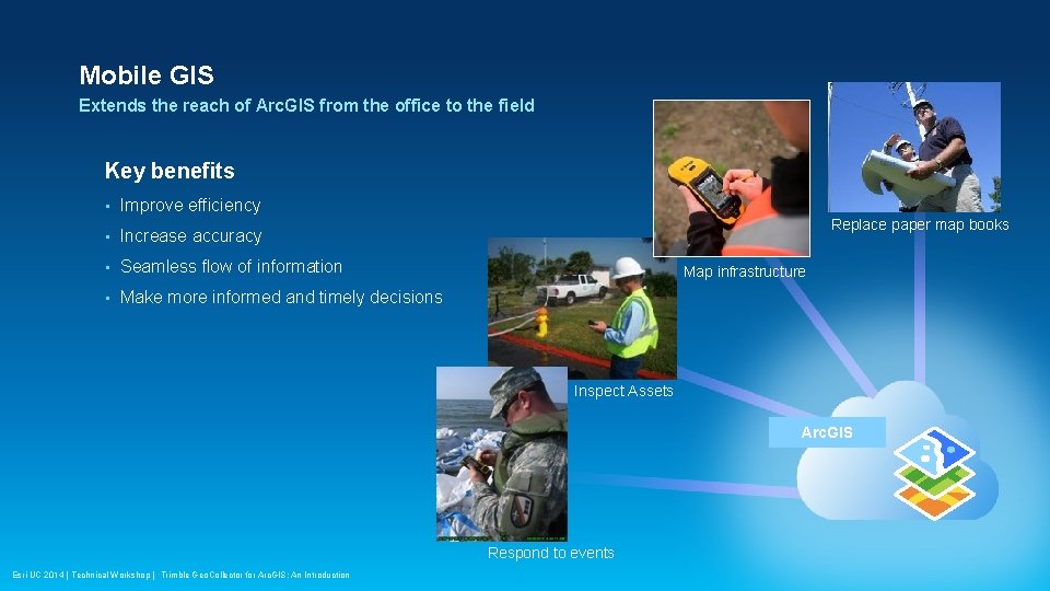 Mobile GIS Extends the reach of Arc. GIS from the office to the field