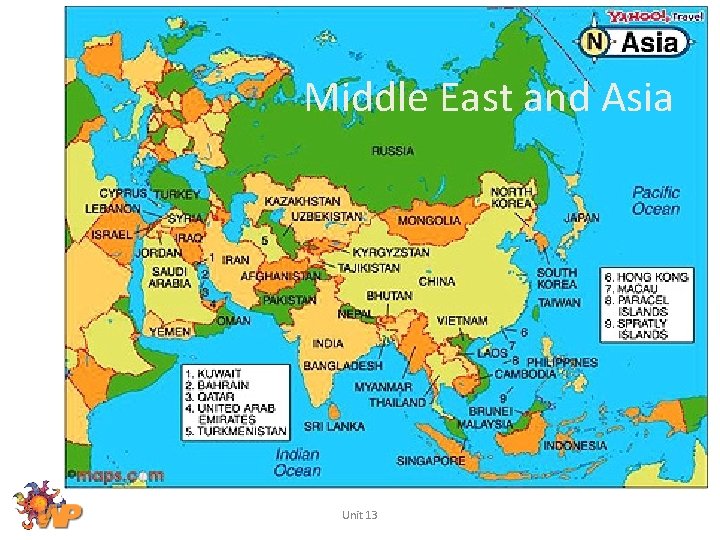 Middle East and Asia Unit 13 