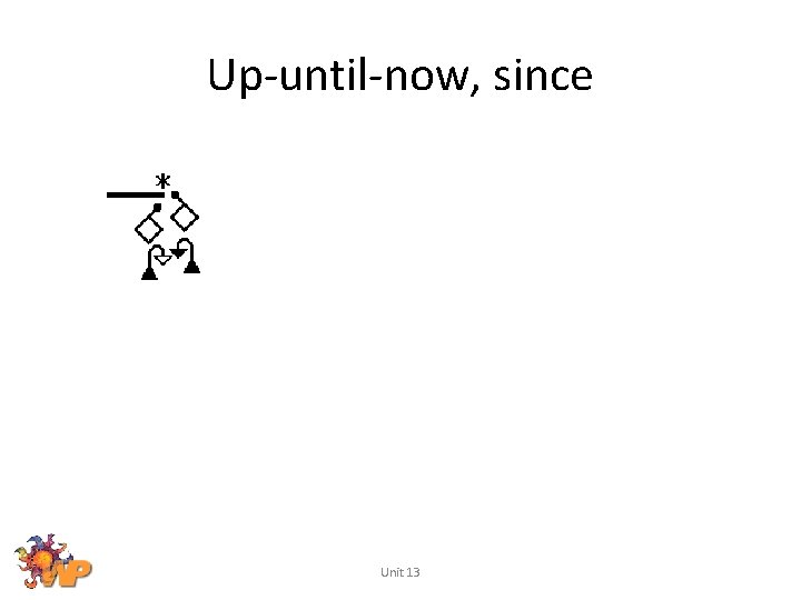 Up-until-now, since Unit 13 