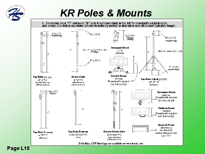 KR Poles & Mounts Page L 18 