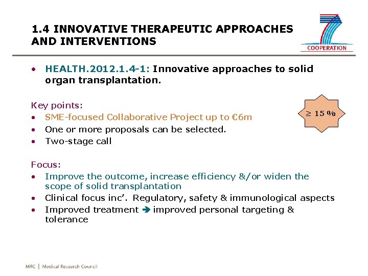 1. 4 INNOVATIVE THERAPEUTIC APPROACHES AND INTERVENTIONS • HEALTH. 2012. 1. 4 -1: Innovative