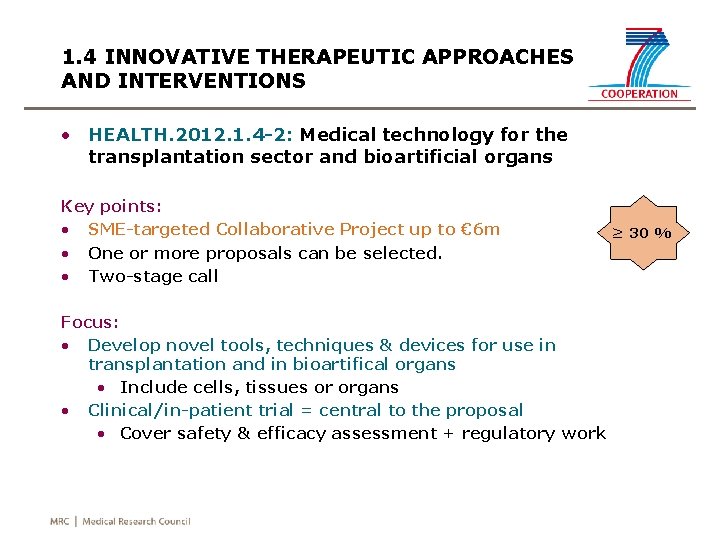1. 4 INNOVATIVE THERAPEUTIC APPROACHES AND INTERVENTIONS • HEALTH. 2012. 1. 4 -2: Medical