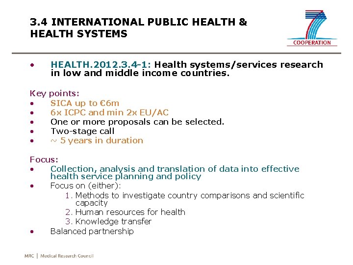 3. 4 INTERNATIONAL PUBLIC HEALTH & HEALTH SYSTEMS • HEALTH. 2012. 3. 4 -1: