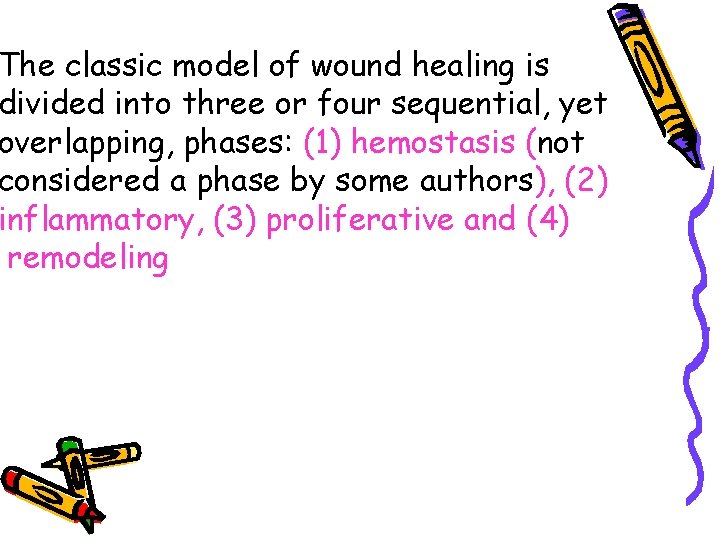 The classic model of wound healing is divided into three or four sequential, yet