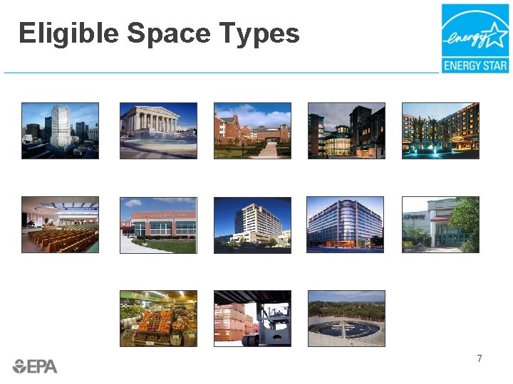 Eligible Space Types 7 