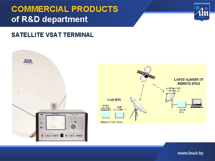 COMMERCIAL PRODUCTS of R&D department SATELLITE VSAT TERMINAL 
