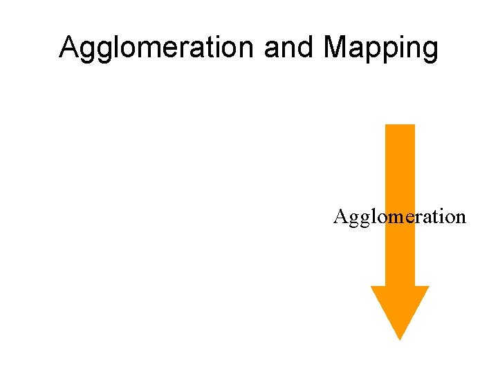 Agglomeration and Mapping Agglomeration 