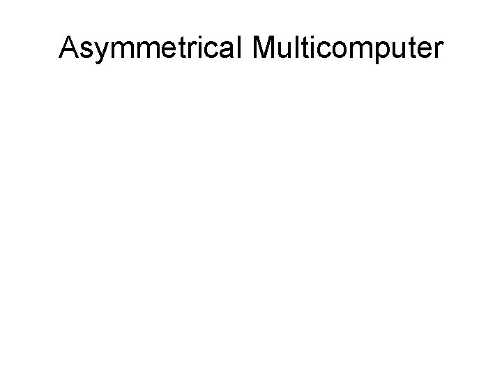 Asymmetrical Multicomputer 