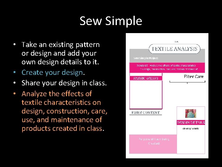 Sew Simple • Take an existing pattern or design and add your own design