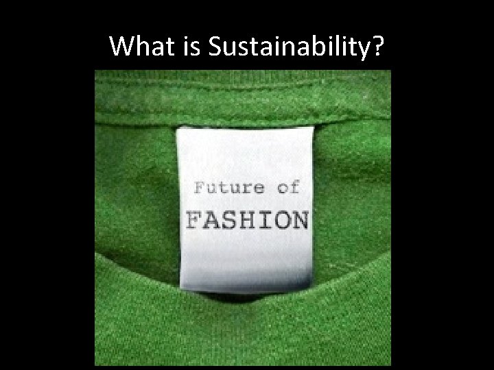 What is Sustainability? 