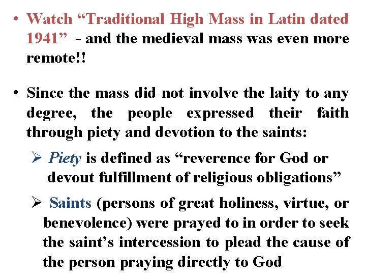  • Watch “Traditional High Mass in Latin dated 1941” - and the medieval