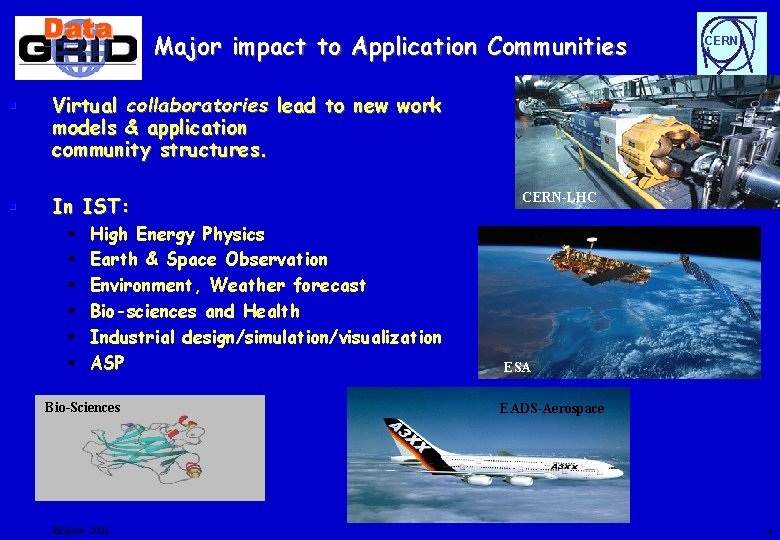 Major impact to Application Communities § Virtual collaboratories lead to new work models &