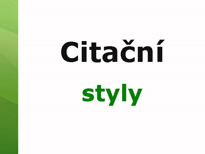 Citační styly 