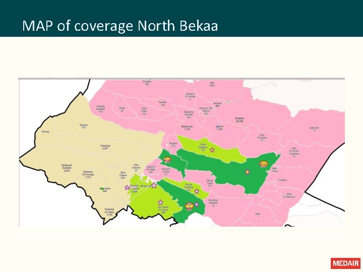 MAP of coverage North Bekaa 