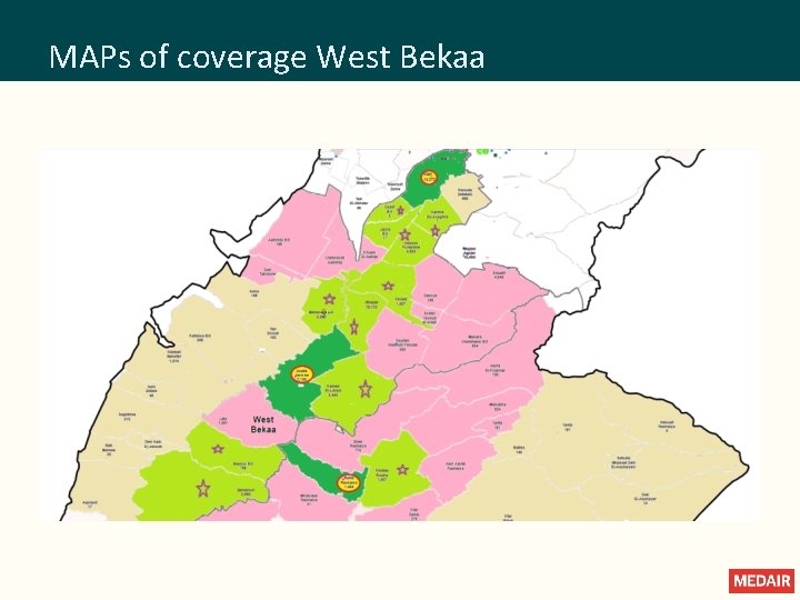 MAPs of coverage West Bekaa 