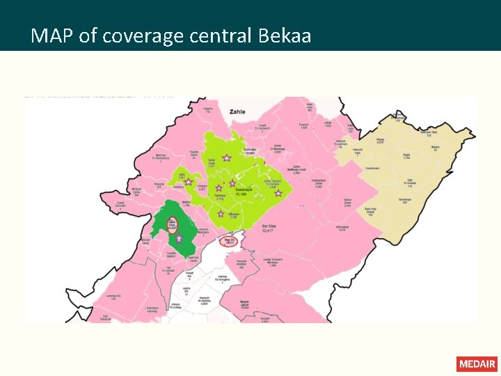 MAP of coverage central Bekaa 