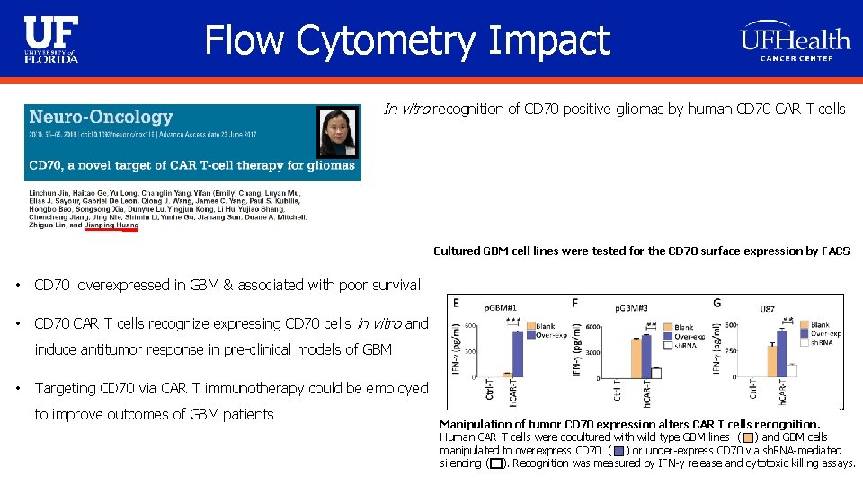 Flow Cytometry Impact In vitro recognition of CD 70 positive gliomas by human CD