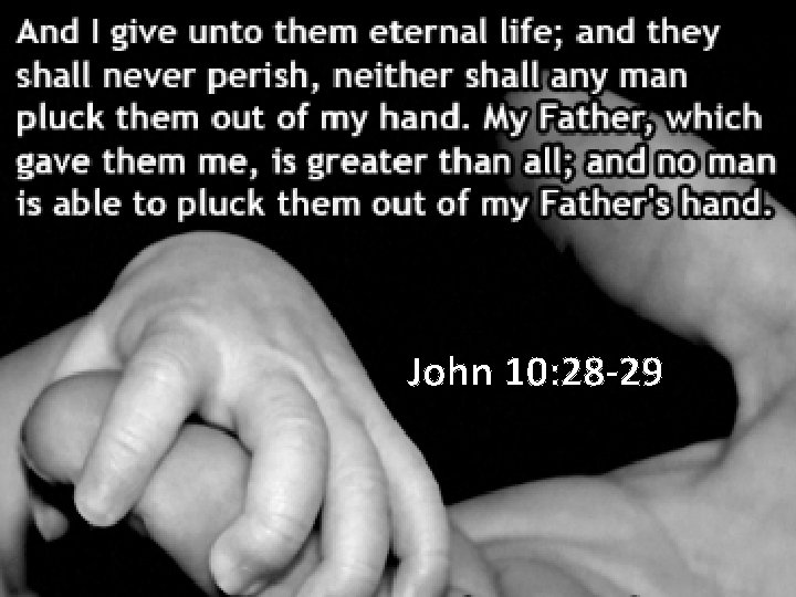 John 10: 28 -29 