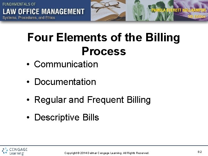 Four Elements of the Billing Process • Communication • Documentation • Regular and Frequent